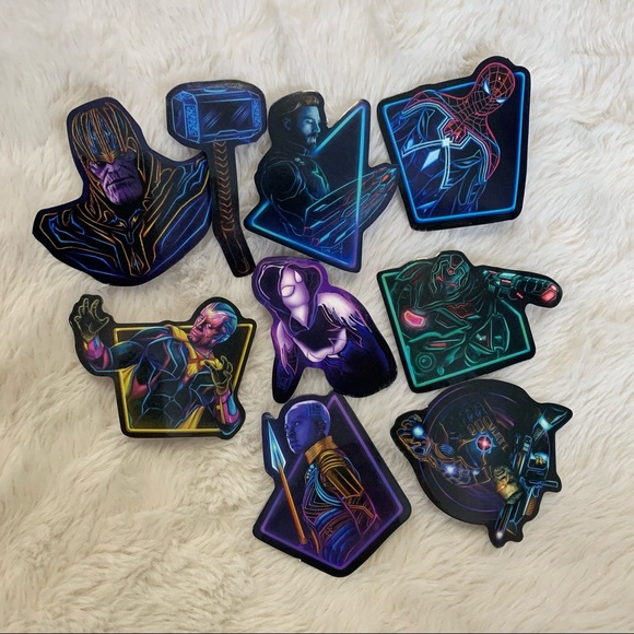 Marvel Neon Sign Style Stickers (set of 6) - Picture 2 of 3